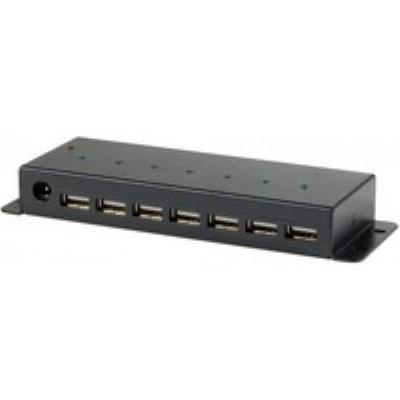 Hub industriel 7 ports usb 2.0 metallique conecticplus