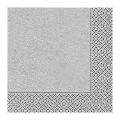 Serviette unie Lunch Argent - Paper+Design
