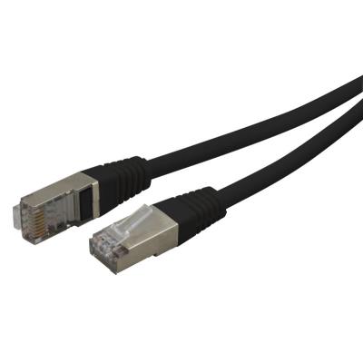 Cordon réseau RJ45 Cat. 6 100% cuivre blindé FTP noir 1.00 m