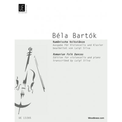 Partitions classique UNIVERSAL EDITION BARTOK BELA - RUMäNISCHE VOLKSTäNZE FüR STREICHORCHESTER - VIOLONCELLE / PIANO Violoncelle