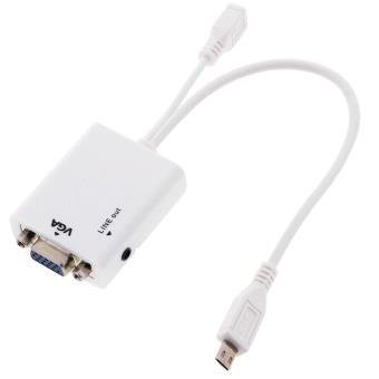 Cable Adaptateur Micro Usb Vers Vga Cable Audio Jack 3 5mm Blanc Accessoires Achat Prix Fnac