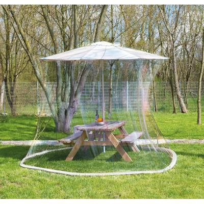 Moustiquaire cylindrique pour parasol en maille 220 - 330 x 250 cm