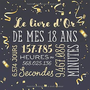 Le Livre D Or De Mes 18 Ans Decoration Pour La Celebration Du 18eme Anniversaire Pour Homme Ou Femme Pages Format 21 5 X 21 5 Cm Nlfbp Editions Broche Nlfbp Editions Achat Livre Fnac