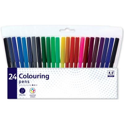 Lot de 24 crayons à colorier couleurs assorties