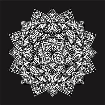 Livre Cahier Dessin Coloriage Mandalas Sur Fond Noir 50 Dessins Au Format 20 9 X 20 9cm Pour Adultes Ado Anti Stress Overbooker Broche Overbooker Achat Livre Fnac