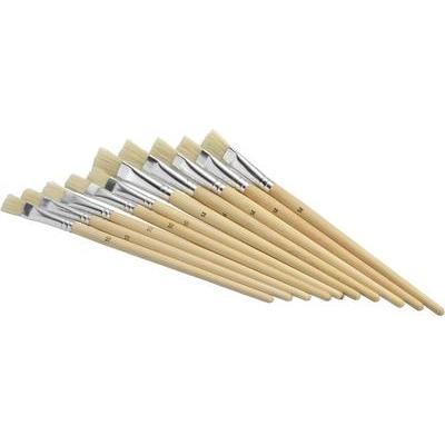 ZAHN Pinsel Flachpinsel-Set Schweineborsten 10teilig