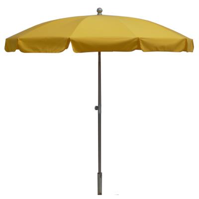 Parasol rond centré coloris Jaune - Dim : H 230 x D 200 /10 cm -PEGANE-