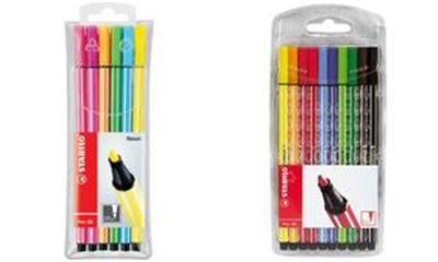 STABILO - Stylos feutres Pen 68, étui plastique de 6