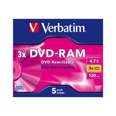 Verbatim - DVD-RAM x 5 - 4.7 GB - opslagmedia