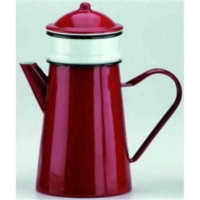 IBILI - Petit électroménager - cafetière filtre émail rouge 1.50 l ( 9108-1.5-12 )