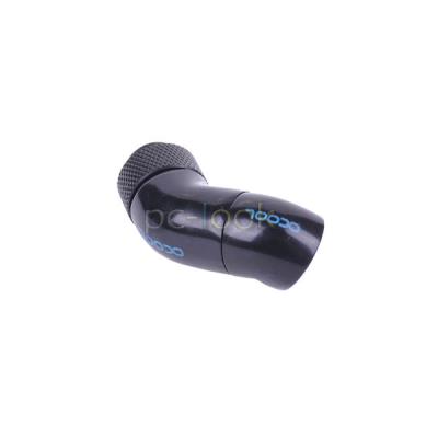 Pièce Métal de Couplage - 2x 45° Pivotant - Filetage 1/4'' Male vers 1/4'' Femelle - Noir Mat