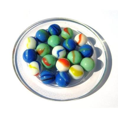 Divers 25 Billes Porcelaine Couleurs - Billes En Verre De 16 Mm