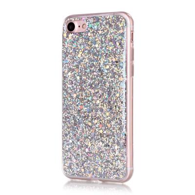 Coque en TPU Scintillant Sequins Flexible pour iPhone 7 4.7 pouces - Silver
