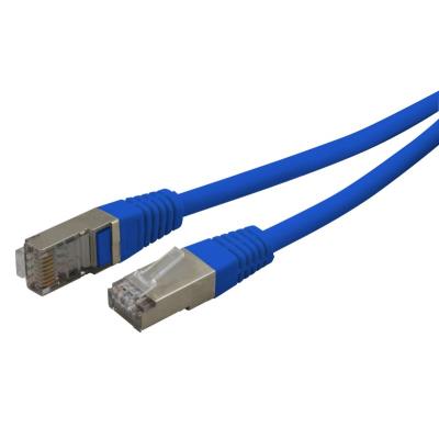 Cordon réseau RJ45 Cat. 6 100% cuivre blindé FTP bleu 2.00 m