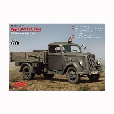 Maquette camion opel blitz type 2,5-32 (1,5 tonne) camion armée allemande 2eme guerre mondiale icm