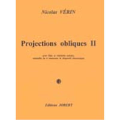 Partitions classique JOBERT VERIN NICOLAS - PROJECTIONS OBLIQUES II - FLUTE, CLARINETTE, ENSEMBLE Musique de chambre