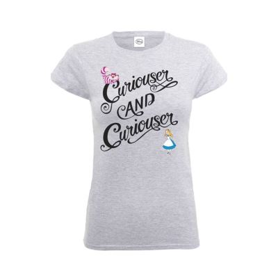 Alice au pays des merveilles des femmes et Curiouser Curiouser T-shirt adapté: X-Large