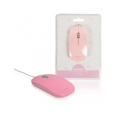 Souris optique usb ultra-mince 1000ppp rose sweex