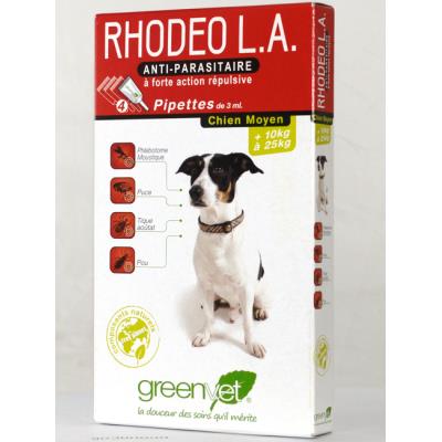 Comparer les prix de Rhodeo l.a. - pipettes antiparasitaires pour chien moyen