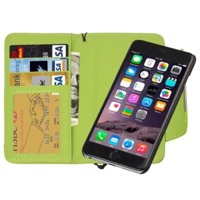 Iphone 6 Plus Coque Housse Cuir PU Noir 2 en 1 Vert