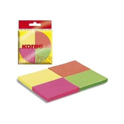 Kores marque-pages en papier, 40 x 50 mm, couleurs néon n48450