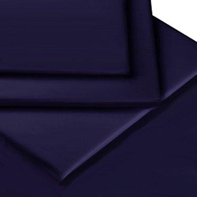 LINENS LIMITED DRAP-HOUSSE 1 PERSONNE EN PERCALE DE POLYCOTON 180 FILS, BLEU MARINE, POUR 90CM X 190CM
