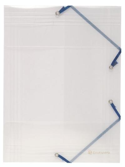 Chemise Exacompta - Chemise 3 rabats Elastique Polypro Translucide 24x32cm Cristal
