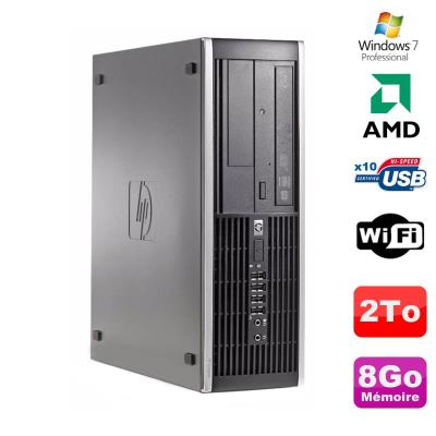 Pc hp compaq 6005 pro sff amd 3ghz 8go ddr3 2to sata graveur wifi win 7 pro