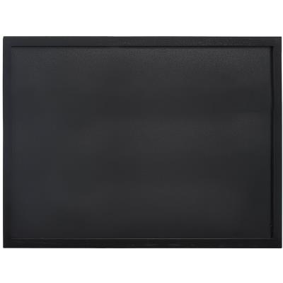 Securité Woody ardoise - Bois avec finition noir laqué - inclus: feutre-craie blanc et kit de montage -60x80cm