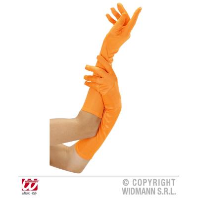 WIDMANN Gants longs oranges fluo adulte