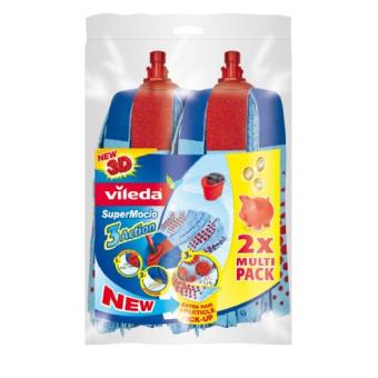 Vileda 122615 supermocio 3action recharge de balai vapeur plastique  multicolore 13 x 13 x 3 cm - Nettoyeur vapeur - Achat & prix