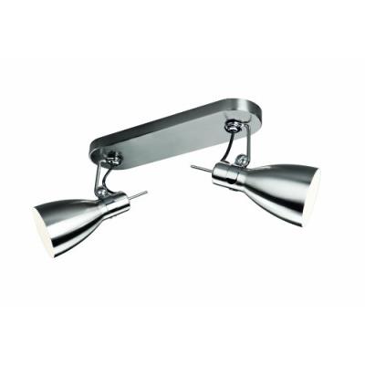 Massive 522521710 alrakis réglette acier brossé 2 x 12 w e14 230 v chrome mat