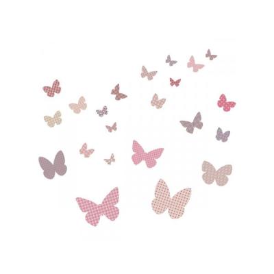 Stickers muraux Papillons, motif rétro - Dim.env. 50 x 50 cm