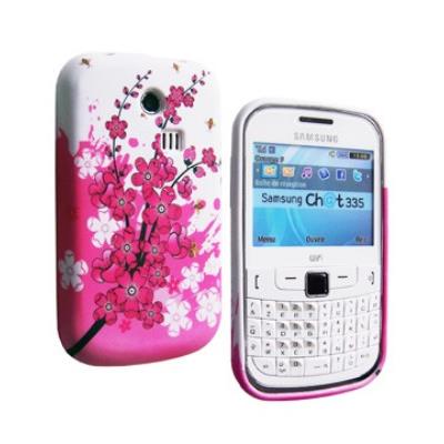 Etui housse coque pour Blackberry 8520 / 9300 blanche rose