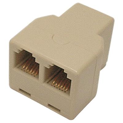 Coupleur en T F/F/F RJ12 6P6C