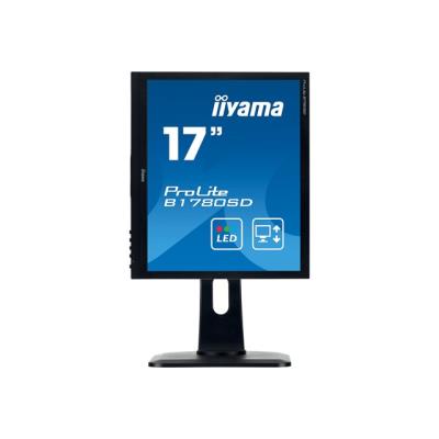 iiyama ProLite B1780SD-1 - LED-monitor - 17" - 1280 x 1024 - TN - 250 cd/m² - 1000:1 - 5 ms - DVI-D, VGA - luidsprekers - zwart