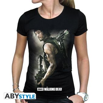 t shirt femme walking dead daryl