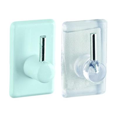 Wenko 4418030100 crochets 2 x 3 x 1,5 cm-plastique-transparent-lot de 4
