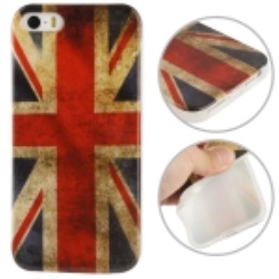 Iphone 5 / 5S : Coque Housse en Silicone Gel (TPU)  Drapeau Anglais