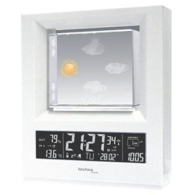 Technoline Ws 6620 Station Météo Optique De Vernis De Piano Blanc