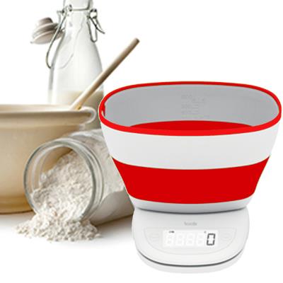 Aubecq - Balance avec bol rétractable Super Bowl Rouge/Blanc