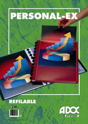 Adoc System - Protege Document Adoc 60 Vues Rigide Personnalisable Noir