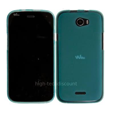 Housse etui coque pochette silicone gel fine pour Wiko Barry + film ecran - BLEU