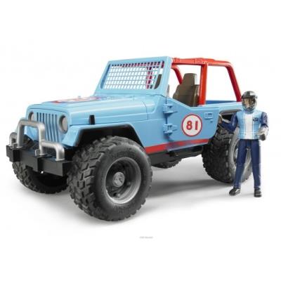 Bruder - 02541 - jeep cross country racer avec conducteur - bleu