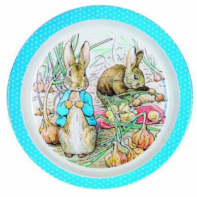 Assiette bébé bleue peter rabbit