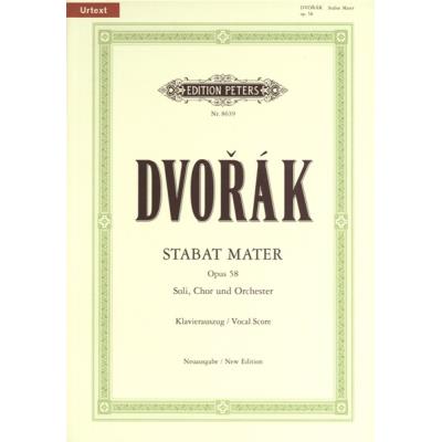 Partitions classique EDITION PETERS DVORÁK ANTON - STABAT MATER OP.58 - MIXED CHOIR (PAR 10 MINIMUM) Choeur et ensemble vocal