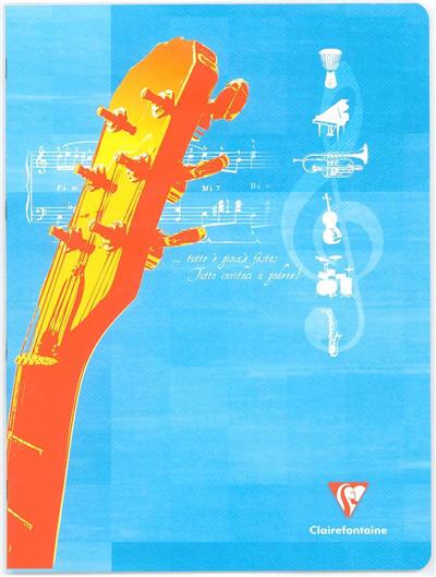 Cahier piqué Musique & Chant 24x32cm 48 pages Séyès + Portées