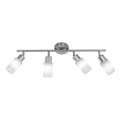 Trio leuchten led-nickel mat verre blanc fumé - 871410407