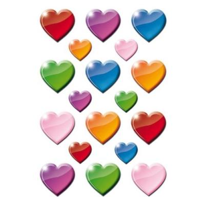 Herma sticker decor bunte herzen 3403