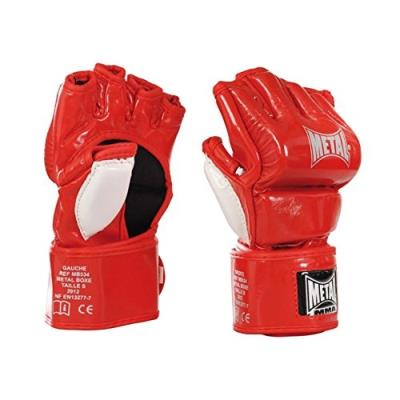 Metal boxe gants de combat libre rouge taille m